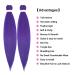 Purple Pre-Stretched Braiding Hair 26 Inch, Pack of 8 - Professional Easy Hot Water Setting Synthetic Fiber Braiding Hair - Buy Online on GoSupps.com