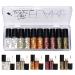 Allbestaye 10PCS Diamond Glitter Eyeliner Liquid Set Shimmer Metallic Eyeshadow Waterproof Makeup Kit #01
