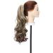 S-noilite Clip-In Ponytail Extension 18 Curly Medium Brown mix Dark Blonde - 145g Synthetic Hairpiece for Women - Buy Online on GoSupps.com