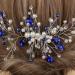 Sither Blue Crystal Hair Clip for Women Bridal Wedding Pearls Hair Comb for Women Headpiece Hair Accessories for Bride Party Prom Gift - Buy Online on GoSupps.com