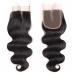 Mila Real Hair Lace Closure - 4x4 Body Wave Brazilian Virgin Remy Hair (20/50cm) Natural Black - Perfect Middle Part Accessory for Seamless Hair Styling - Buy Online on GoSupps.com