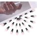 Coffin False Nails Long 24Pcs Black French Fake Nails with Flame Design - Nail Glue Included | Ballerina Stick-on Nail Art for Women and Girls - Buy Online on GoSupps.com