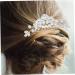 Beaupretty Bride Wedding Hair Comb bangs flower side rhinestone hair bridal side for women crystal rhinestones bridal hair combs for wedding decorate lace aluminum alloy Pearl Hair Comb - Buy Online on GoSupps.com