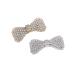 Ruihfas 2Pcs Full Crystal Rhinestone Mini Hair Bow Barrettes Clip Designer Fashion Hair Accessories for Women Girls Cool Birthday Christmas Gift 1.96 0.70inch