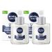 NIVEA MEN Sensitive Skin After Shave Balm After Shave for Men with Sensitive Skin No Drying Alcohol Aftershave Instantly Soothes & Protects Dermatologically-Tested Skin Care 2 x 200 mL