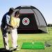 ASENVER Black Golf Practice Net Set - 6.6x4.4 FT with Hitting Mat & Target Cloth - Backyard Driving Range - Includes Carrying Bag - Buy Online on GoSupps.com