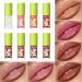 Pink Lip Gloss Set - Long Lasting Moisturizing Jelly Lipsticks - Non-Stick Cup Lip Tint Glaze - Fresh Texture - (#103+104) - Buy Online on GoSupps.com