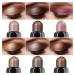 LUXAZA 6 PCS Neutral and Brown Metallic Eyeshadow Stick Set - Waterproof & Long Lasting Cream Eyeshadow Pencil Crayon in Champagne Shade - Eye Brightener Stick Highlighter Makeup Pro - B01-Brown Neutral - Buy Online on GoSupps.com