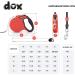 Ddoxx Reflective Nylon Dog Leash - Bite-Proof Roller Lock System - 5m for Dogs Up to 50kg - Durable & Stable | Red - Buy Online on GoSupps.com