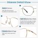 Cyxus Blue Light Blocking Computer Glasses Clear Lens Retro Eyewear Unisex 8015T62 - Buy Online on GoSupps.com