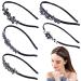 Ainvhh 5 Pack Crystal Hair Band for Women Pearl Crystal Flower Headbands Girl Fashion Hairband Leaf Jewelry Rhinestone Head Hoop Beauty Care Elegant Bling Headwear Accessory Wedding Bride plush headband