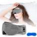Number-one Wireless Sleep Mask Headphones Bluetooth 5.0 Sleeping Eye Mask with Gel Sleep Mask for Cool/Warm Therapy USB Rechargeable Washable Handsfree Music Travel Sleep Eye Cover for Men Women Gray