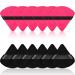 12 powder tassels make-up triangle for loose powder sponge primer cosmetics body body soft make-up tools mineral powder dry moist (black pink)