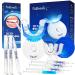 Viebeauti Teeth Whitening Kit with LED Accelerator Light (3pcs 5ml Teeth whitening Gel 1pc 3ml remineralizing Gel) Teeth Whitening Pen (3pcs) Teeth Whitening Gel with 35% Carbamide Peroxide