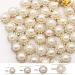 100PCS 12mm Pearl Flower Claw Cup Rhinestones - Gold Flatback Base Shiny Crystals Beads for Clothing Crafts - Buy Online on GoSupps.com