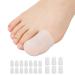 Madholly 20 Pieces Gel Toe Cap Prevent Callus and Blistering Silicone Toe Protector for Women and Men Small/Large (Pack of 20) White