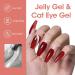 Gellen Gel Nail Polish Kit - 4 Exquisite Colors Pink Burgundy Red Jelly Gel Nail Polish Set Soak Off Magnetic Cat Eye Gel Nail Kit with Magnet Blooming Gel Nail Polish for Spreading Effect Everything Nice - Buy Online on GoSupps.com