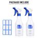 Airbee 16 Oz Plastic Spray Bottles 2 Pack - Professional Empty Spraying Bottles for Cleaning, Plants, Pets - Adjustable Nozzle, Measurements - Mist Water Sprayer - Buy Online on GoSupps.com