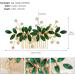 Bridal Hair Comb Hair Accessories Beaded Bangs Side Insert Comb Rhinestone Hair Comb 13.5x6.5cm Green - Buy Online on GoSupps.com