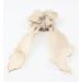 Mytoptrendz- Shimmering Silk Organza Scrunchie Wave Hair Tie Bow Knot Tail Scarf Ponytail Bun Holders For Frizz Prevention Girls Womens Hair Accessories (Beige) - Buy Online on GoSupps.com