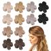 12 PCS Small Hair Clips  Claw Clips for Thin Short Hair  Flower Hair Clips for Women Girls  Medium Daisy Matte Hair Claw Clips  Non-slip Cute Claw Clips Hair Accessories for Women-Neutral Color
