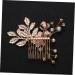 SKISUNO Rhinestone Hair Comb Hair Side Comb Bridal Headpiece Crystal Headpiece Gold Hair Comb Clip Crystal Hair Comb Wedding Hair Comb Jeweled Hair Combs Bride Pink Veil Korean Version - Buy Online on GoSupps.com