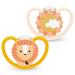 Nuk Space Schnuller |Pacifier with extra ventilation |BPA-free silicone |18-36 months |Lion & sun |2 pieces of beige 18m+ standard beige