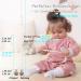 Seposve Silicone Pacifier Chain 2-Pack for Baby Boys & Girls | Adjustable Spring Soft & Flexible One-Piece Design White Pacifier Strap Holder - Buy Online on GoSupps.com