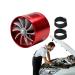 JPSDOW Auto-Turbonator one-sided turbine for car |Turbine super charger substitute car turbonator for travel camper motorhome car convertible car truck SUV red one side