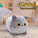 Yamepuia Gray Cat Plush Toy - 40CM | Soft Cat Pillow Toy for Kids | Grey Cat Lumbar Back Plush Toy | Birthday Gift - Buy Online on GoSupps.com
