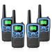 Walkie Talkies with 22 FRS Channels MOICO Walkie Talkies for Adults with LED Flashlight VOX Scan LCD Display Long Range Family Walkie Talkie Radios for Hiking Camping Trip (Blue 4 Pack)