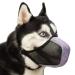 Dog muzzle soft muzzle for large medium-sized and small dogs for eating grooming biting chewing breathable muzzle with collar for Labrador Retriever Poodle Husky Schwarz/purple XXS (Snout: 4 "-6 ")