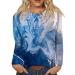 Odjoy fan women Long-sleeved Christmas shirt Print sweater tunics Christmas sweater graphic tops Christmas costume casual blouse shirt long-sleeved shirt print sweatshirt t shirt dark blue s
