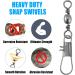 Dr.Fish 50 Pack Fishing Snap Swivels Barrel Swivel with Snap | Stainless Steel | Freshwater Tackles | Safty Interlock Snaps | Black Nickel Copper | 26-132Lb #14 | 50 Pack - Buy Online on GoSupps.com