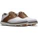 Buy FootJoy Men's Traditions Golf Shoe - White/Brown 10 EU Wide | International Shipping Available - Buy Online on GoSupps.com