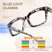 IBOANN Blue Light Glasses 3 Pack - Anti Eye Strain Computer Gaming Eyeglasses for Women & Men - Fashion Oversized Square Frame (Light Black, Leopard, Transparent) - Buy Online on GoSupps.com