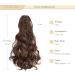 Gairyan 45cm Dark Auburn Ponytail Extensions - Claw Clip-In Braid & Curly Synthetic Hair for Women - Buy Online on GoSupps.com