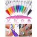 Kalolary 12 Color 3D Nail Art Pens Set for DIY Nail Art - Nail Point Graffiti Dotting Pen Drawing Painting Liner Brush - Manicure Tools - Buy Online on GoSupps.com