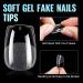 TOMICCA Extra Short Coffin Nail Tips - 360Pcs | Half Matte Soft Gel False Nails | 15 Sizes Natural Acrylic Pre-shaped | Full Cover Extension Nails - Buy Online on GoSupps.com