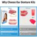 Kaimloyou DIY Denture Kit - Top & Bottom Fake Teeth with Comfort Fit for Everyday Use Natural-Looking Emergency Replacement Solution (Size fits Most People as it can be Adjustable) - Buy Online on GoSupps.com