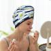 Buy Daisy Striped Nautical Hair Towel Wrap | Quick Drying Towel Turban for Fast Hair Drying - International Shipping - Buy Online on GoSupps.com
