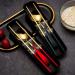 Portable Spoon Two-Piece Spoon Chopsticks Set Stainless Steel Tableware Plastic Box Tableware Spoon Chopsticks Set Green - Buy Online on GoSupps.com
