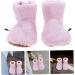 FOMIYES Heated Foot Warmer Slippers - USB Rechargeable Plush Shoes for Winter | Electric Heater & Thermal Supplies for Women - Pink - Buy Online on GoSupps.com