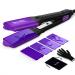 Terviiix Hair Crimper & 3D Hair Stamper with 4 Interchangeable Plates Including Zigzag & 3 Fun Patterns Crimper Hair Tool for Hair Keratin & Argan Oil Infused Crimping Iron for Volume Purple