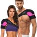 Chlffua adjustable shoulder support with neoprene bandage for stability and pain relief for shoulder injuries for left/rights men/women pink