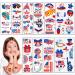 MYOKBAR Temporary Tattoo Kids  10 Sheets Waterproof Independence Day Tattoo for Kids  Boys Girls Fake Tattoos Stickers Toy Party Favors for Birthday Party  National Day  Patriotic Memorial Kids Temporary Tattoos