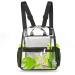 Mildbeer Clear Backpack Stadium Approved Clear Mini Backpack 12x12x6 Stadium Backpack Concert Festival Bag Small Transparent Backpacks Black