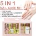 5 In 1 Nail Care Set Cuticle Care Set with Nail Strengthener Nail Hardener Clear Top Coat Nail Rescue Calcium Primer Hand & Nail Cream for Moisturize Thin Nails Growth Nail Repair Nail Care Kit - Buy Online on GoSupps.com