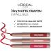 L'Oreal Paris Infallible Very Matte Lip Crayon Lipstick Smudge Proof Pink Lipstick 111 A Little Chilli 111 A Little Chilli 1 count (Pack of 1) - Buy Online on GoSupps.com