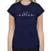 Shirtracer Women's Shirt - Heartbeat Dog 02 Navy Blue - Perfect Gift for Dog Owners - Shop Now! - Buy Online on GoSupps.com